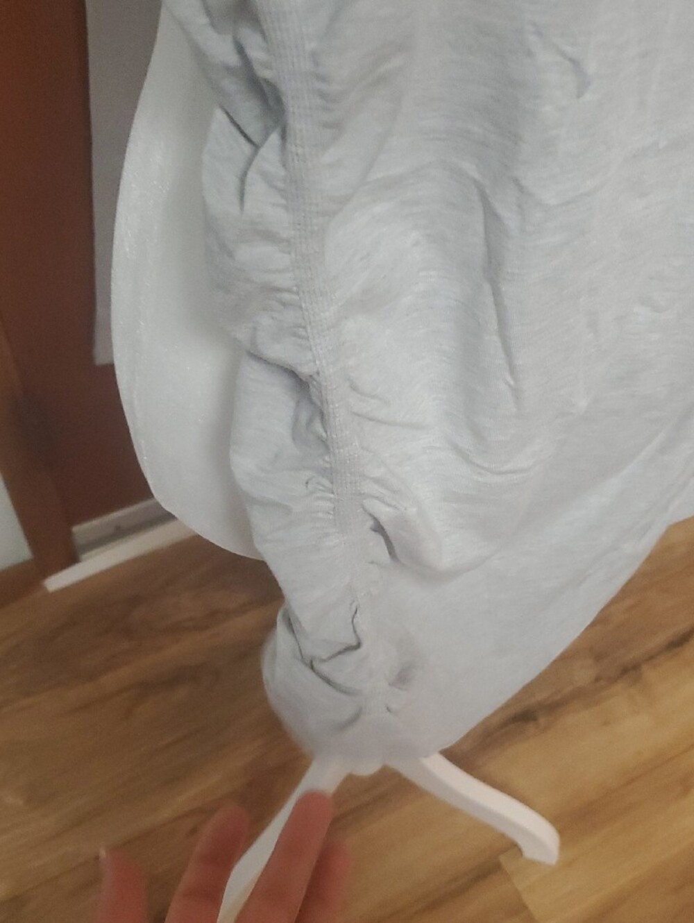 Fabletics Light Gray Ruched Side Tank - Picture 5 of 6
